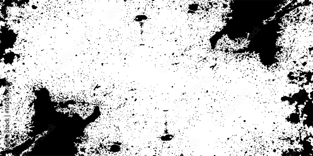 Fototapeta premium Grunge paint splatter and black ink splash background texture design