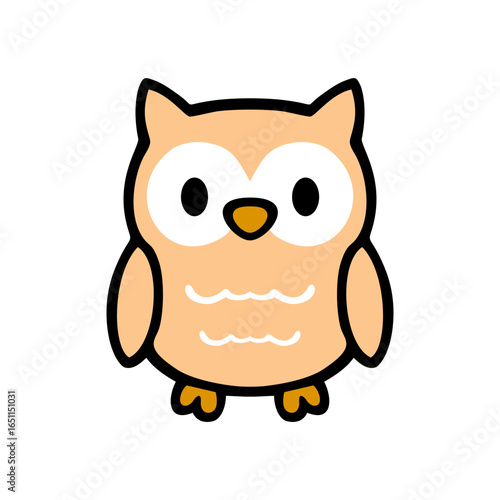 cute owl sticker icon