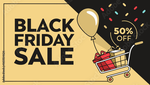 Black Friday Sale Shopping Discount Retail Vector