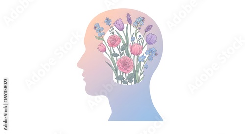 Wallpaper Mural Blooming Mind A Visual Representation of Inner Peace and Growth Torontodigital.ca