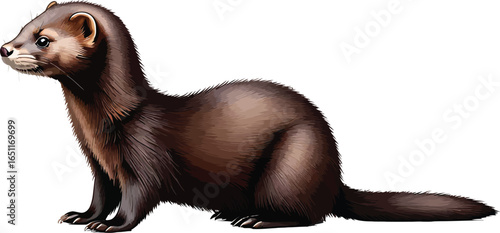 create cartoon a illustrator vector mink