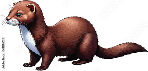 create cartoon a illustrator vector mink