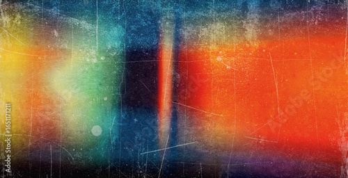 Old film light leaks texture with scratches, noise, iridescent light. Rainbow lens flare effect, camera film filter with bokeh, dust, grain. Distressed retro movie, photo burn effect. Vintage photo
