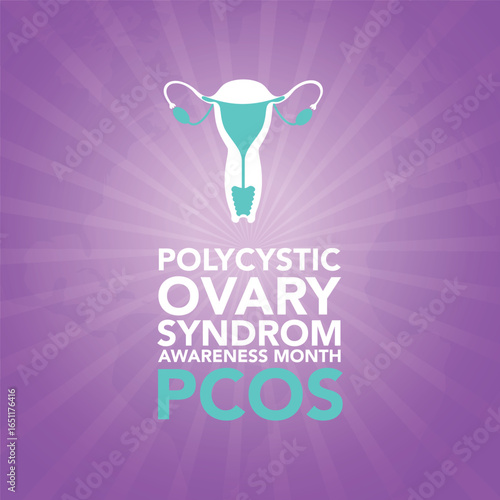 Polycystic Ovary Syndrome (PCOS) Awareness Month is observed every year in September, it is a common condition that affects how a woman's ovaries work. Vector illustration