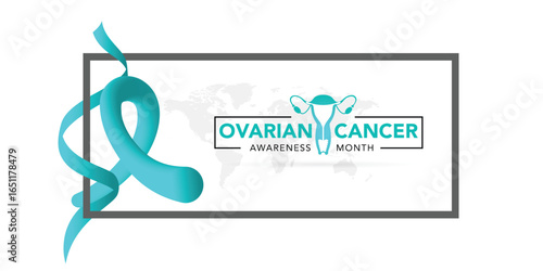 Ovarian cancer awareness month is observed every year in september. September is ovarian cancer awareness month. Vector template for banner, greeting card, poster with background. Vector illustration