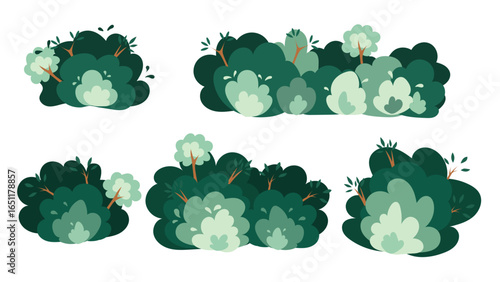 Collection of Shrub Elements for additional Garden Interiors