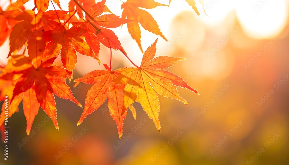 Autumn leaves in sunlight (1)