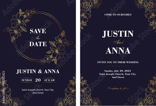 Luxury wedding invitation