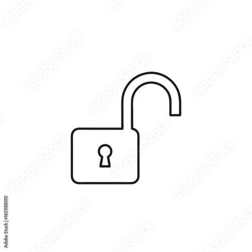 Unlocking new opportunities: simple line drawing symbolizing security and access resolution
