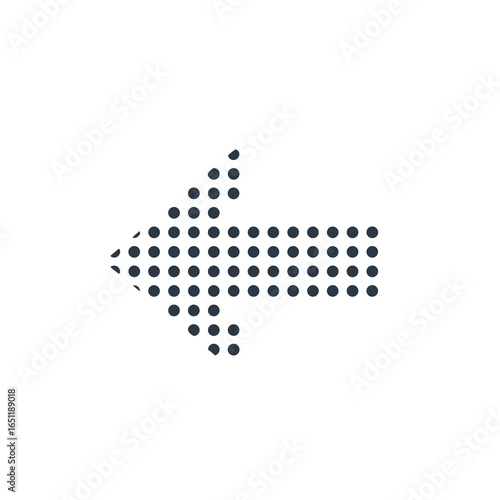 Dotted Arrow Pointing Left Symbolizes Direction Choice Navigation Guidance 50 characters minimum 100 maximum
