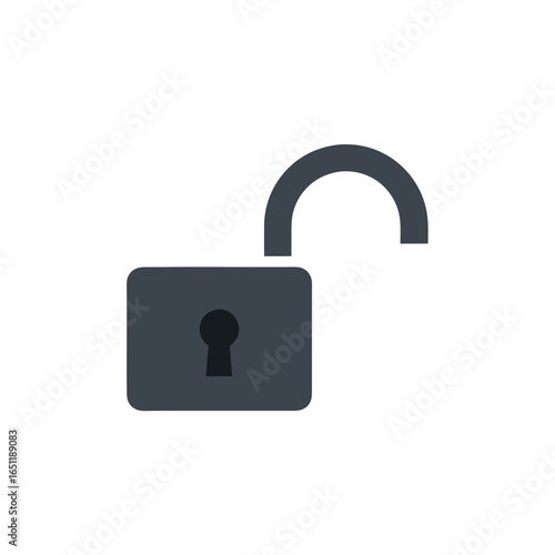 Unlocked access: representation of freedom and security concept, symbolizing new possibilities and solutions available