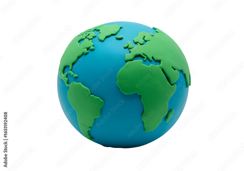 Fototapeta premium Eco-Friendly Earth Globe: Sustainable Decor Isolated on Transparent Background