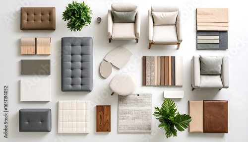Modern furniture design samples.