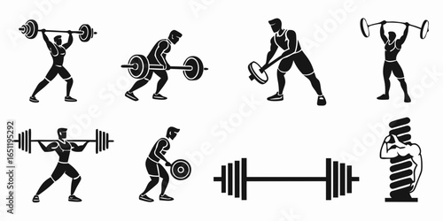 Weightlifting and fitness icons