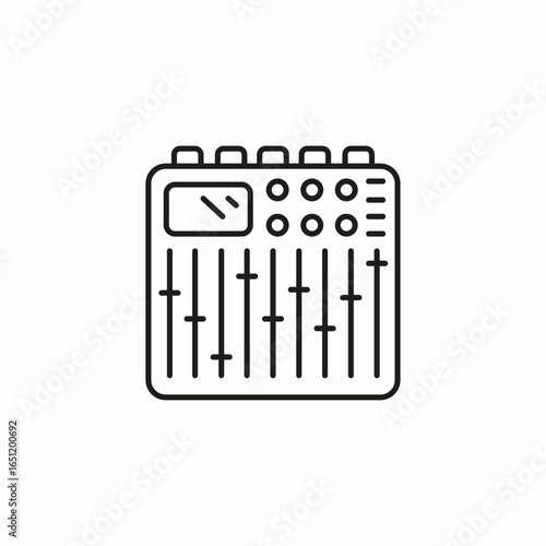 audio mixing console icon sign vector