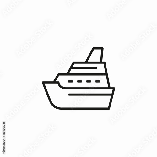 cruise ship icon icon sign vector