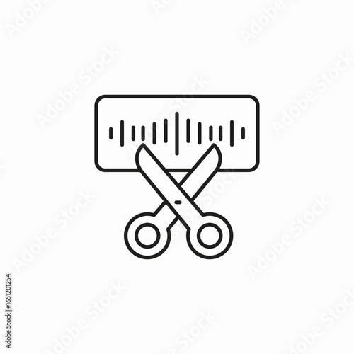 edit audio cut icon sign vector