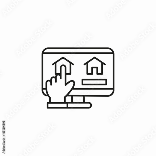 real estate selection icon sign vector