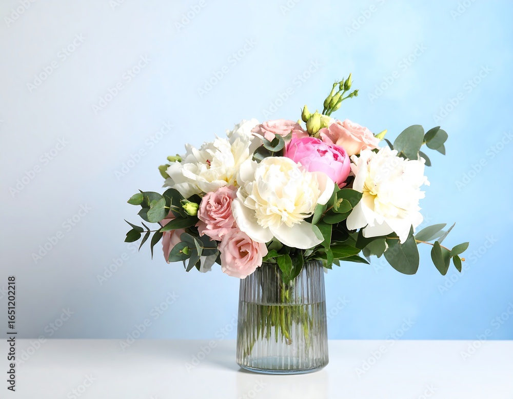 Naklejka premium Elegant floral bouquet in vase