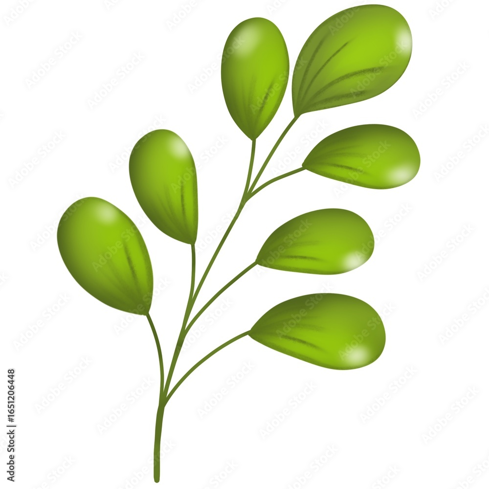 Obraz premium Illustration of tree leaves