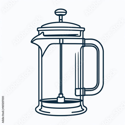 Elegant French press design perfect for coffee shops, cafes, and stylish home kitchens