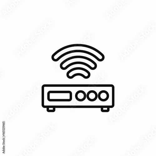 router wifi signal icon sign vector