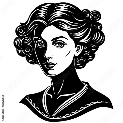 vector silhouette of a woman