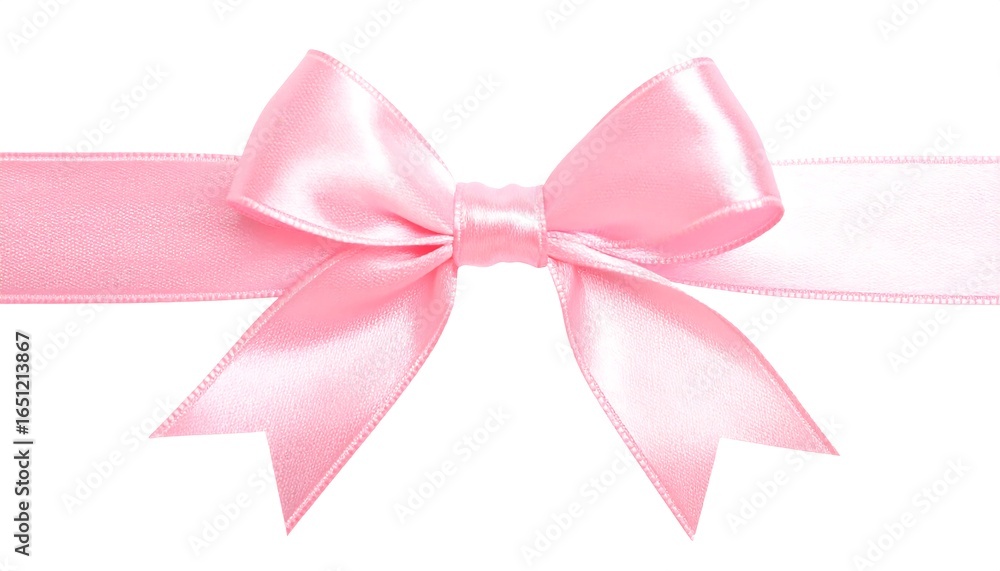 Fototapeta premium Elegant pink ribbon bow