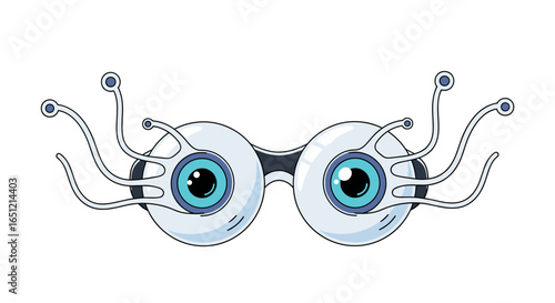 Cybernetic eyeballs futuristic advanced eyewear sci fi technology vision
