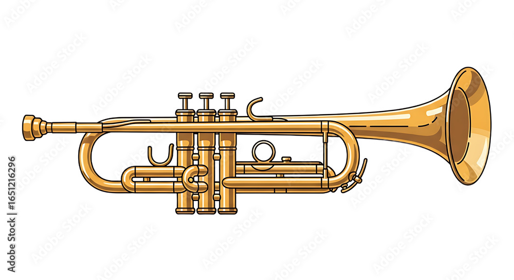 Obraz premium A trumpet for playing jazz music