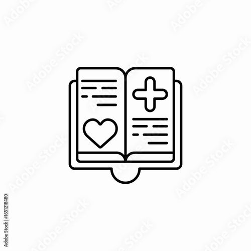 medical health record icon sign vector