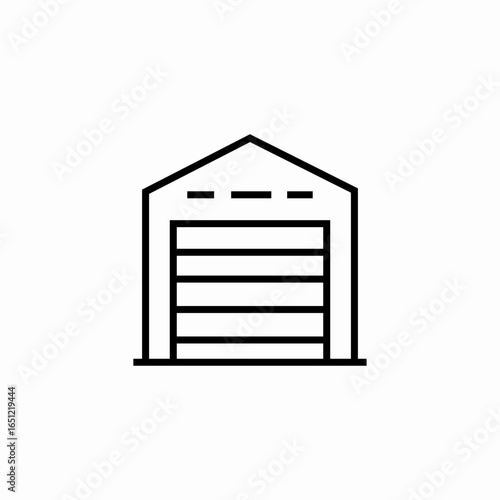 storage warehouse garage icon sign vector