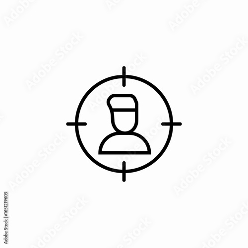 targeted customer audience icon sign vector