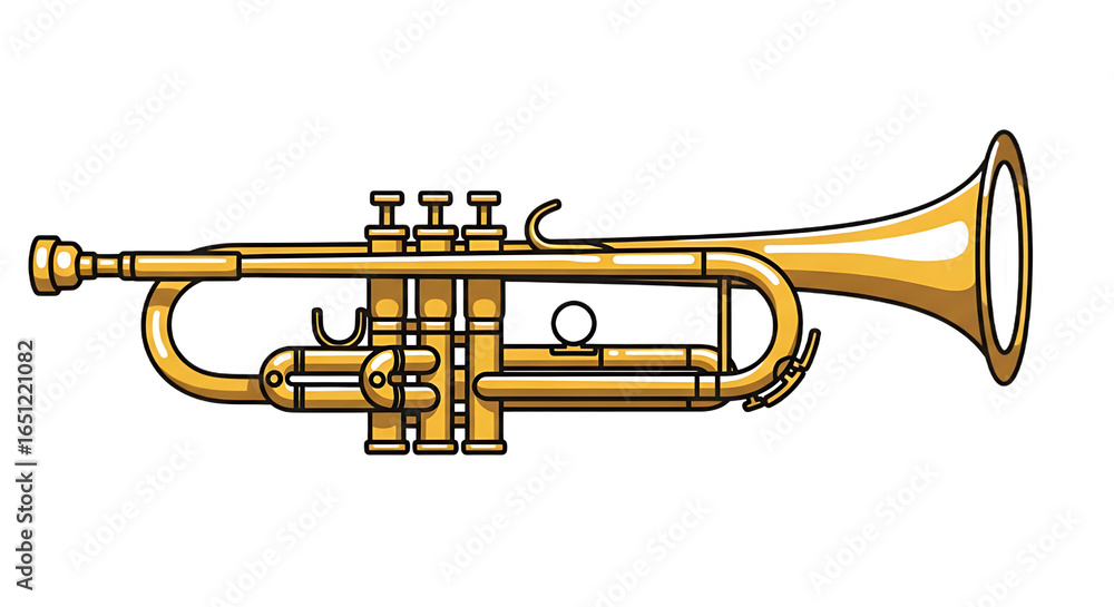 Obraz premium A trumpet for playing jazz music
