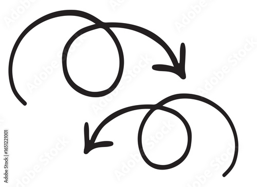 vector illustration of arrow icon with line 