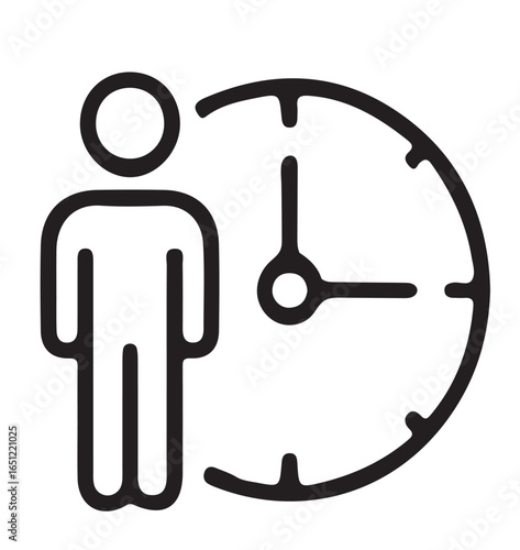 clock icon vector illustration for Business time maintain 