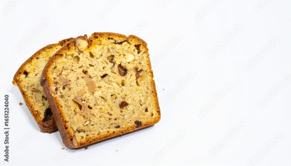 Tasty banana bread on white background Tasty banana bread on white background
