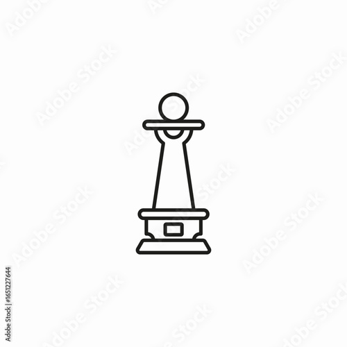 chess pawn piece icon sign vector