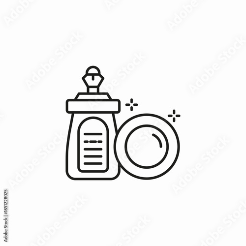 dish soap bottle icon sign vector