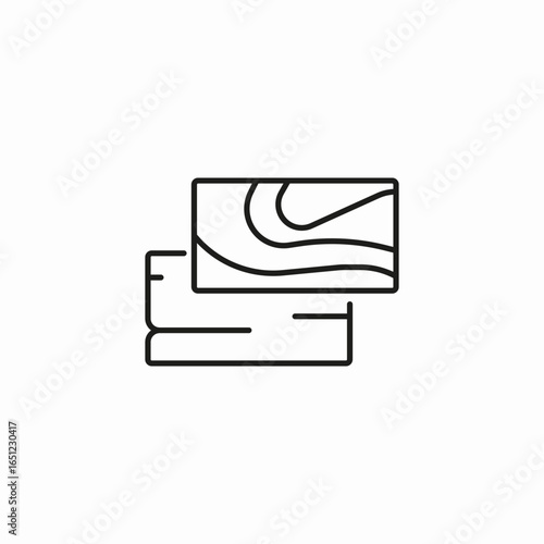 wood plank grain icon sign vector