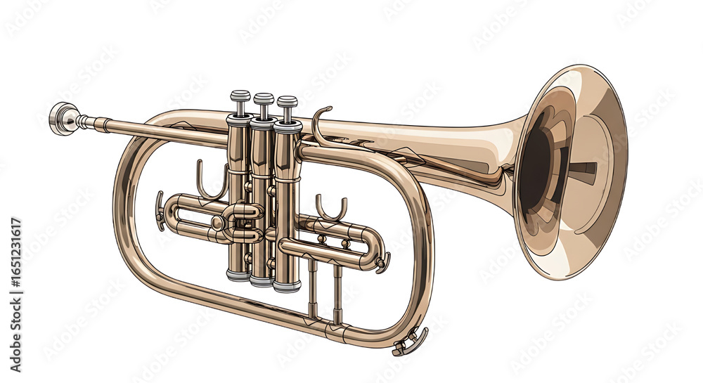 Obraz premium A flugelhorn for jazz music