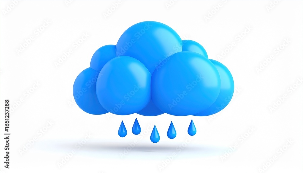 Obraz premium Blue abstract background with 3d cloud for communication and technology concept
