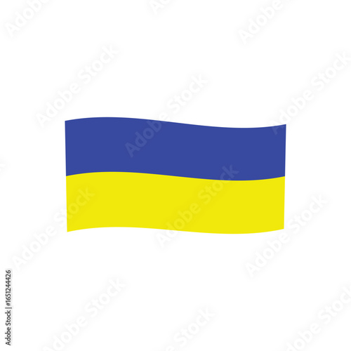 Ukraine national flag. National of the Ukrainian Flag emblem graphic illustration.