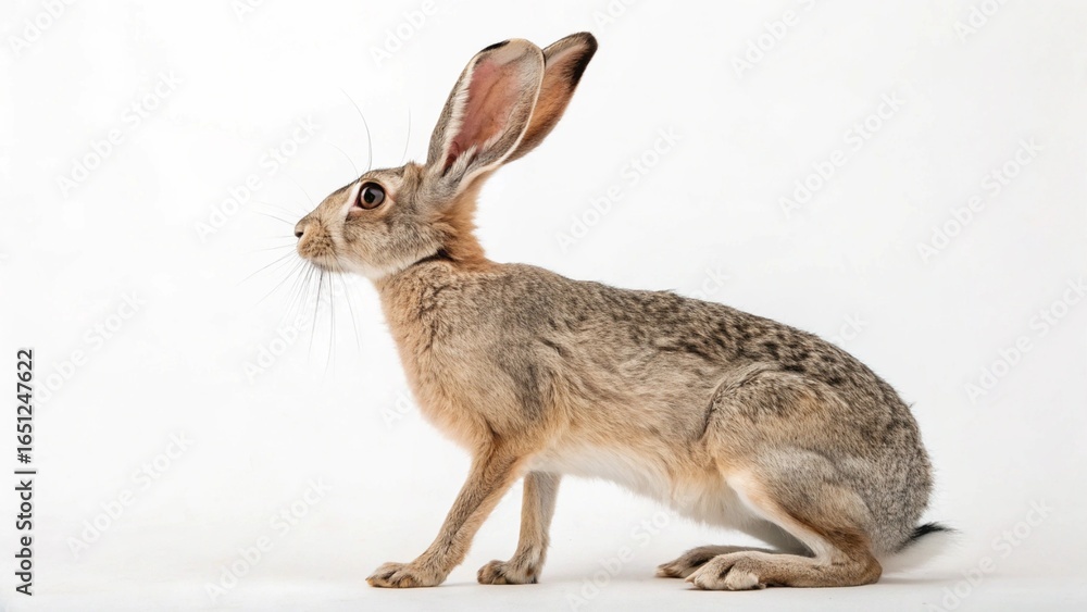 Obraz premium Jackrabbit on studio background
