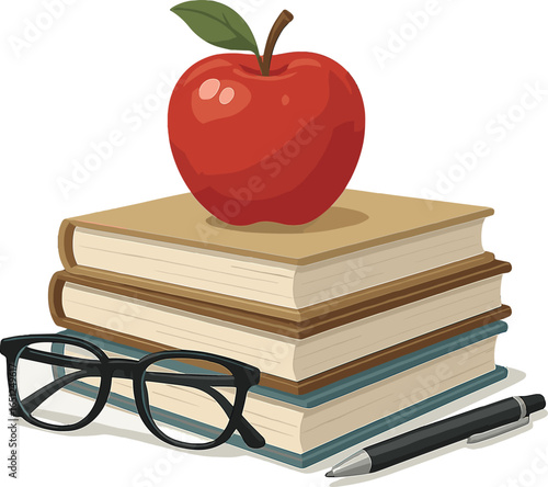 Academic concepts vector: education, knowledge, learning, and teaching symbolism