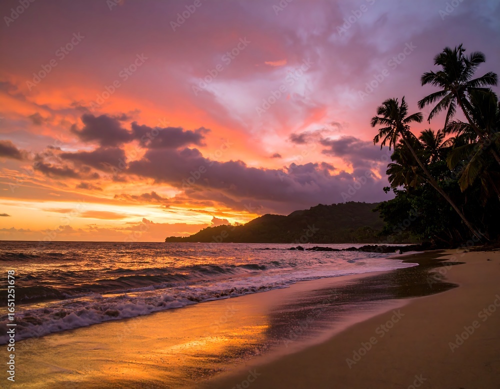 Tropical sunset beach (1)
