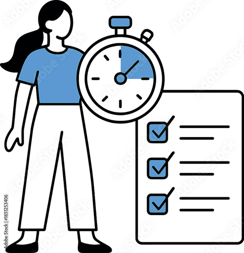 Time management techniques | effective task scheduling and productivity enhancement strategies vector