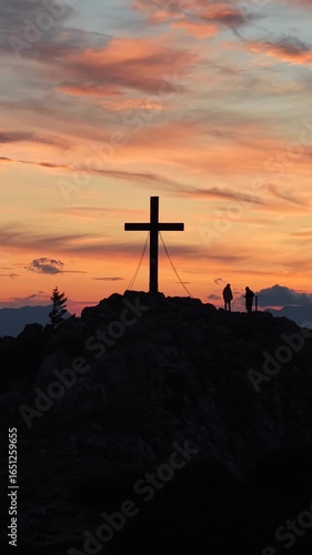 Sonnenuntergang Hochlantsch - Almenland - Oststeiermark - Teichalm - Gipfelkreuz - Österreich