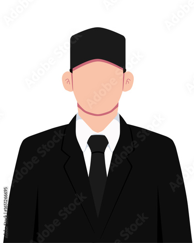 businessman in black suit vector illustration