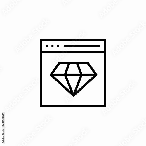 premium content diamond icon sign vector